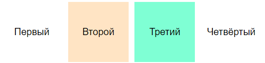 Четыре квадратных блока с разным фоном